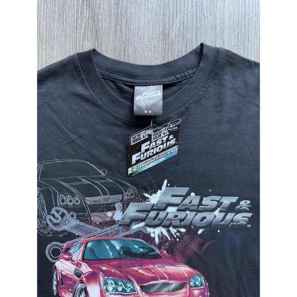 Vintage Y2K Fast And The Furious Movie Promo Car Racing Bnew w/ Tags Black Shirt - Picture 3 of 8